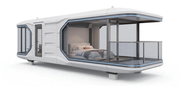 Nova Orbit. Панорамная капсула с террасой в торце.