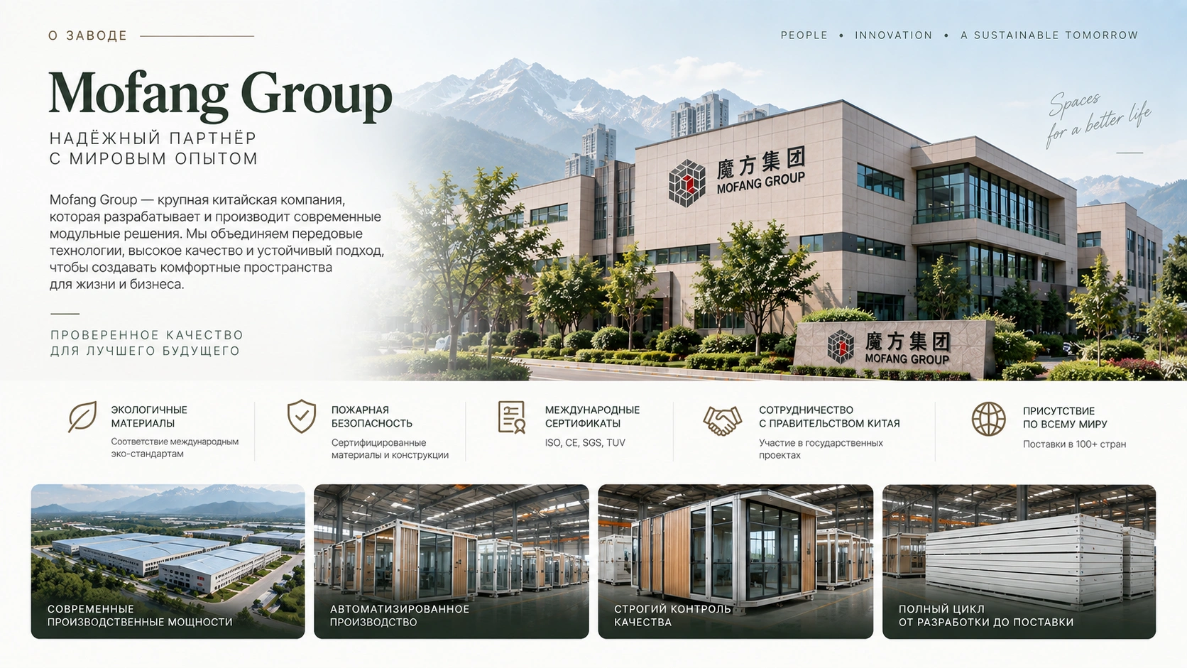 Здание Mofang Group из презентации завода